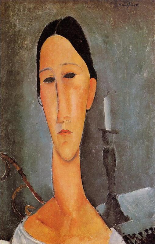 Portrait of Anna Zborowska - Amedeo Modigliani Paintings